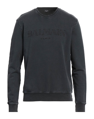 BALMAIN Sweatshirt Charcoal 100% Cotton, Elastane