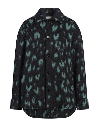JIL SANDER Patterned shirt Navy blue 44% Mohair wool, 43% Virgin Wool, 12% Polyamide, 1% Elastane