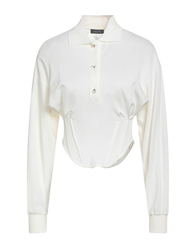 MUGLER Polo Avorio 100% Cotone