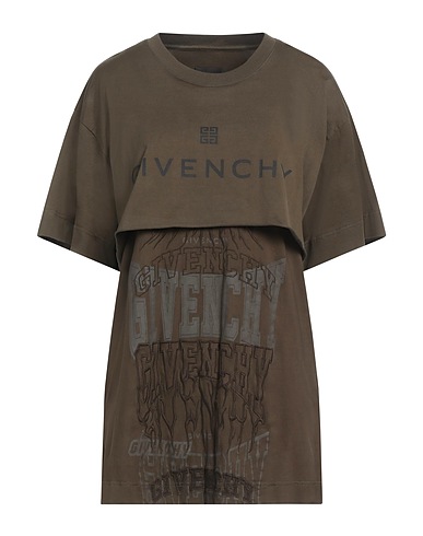 GIVENCHY T-shirt Verde militare 100% Cotone
