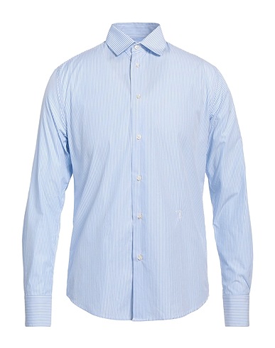 CALVIN KLEIN JEANS Striped shirt Sky blue 100% Cotton