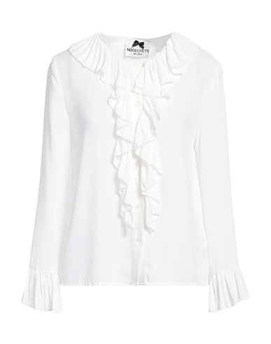 NO SECRETS Solid colour shirts & blouses White 100% Polyester