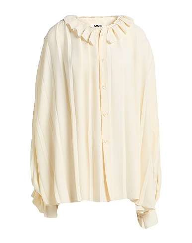 MM6 MAISON MARGIELA Solid color shirts & blouses Cream 100% Polyester