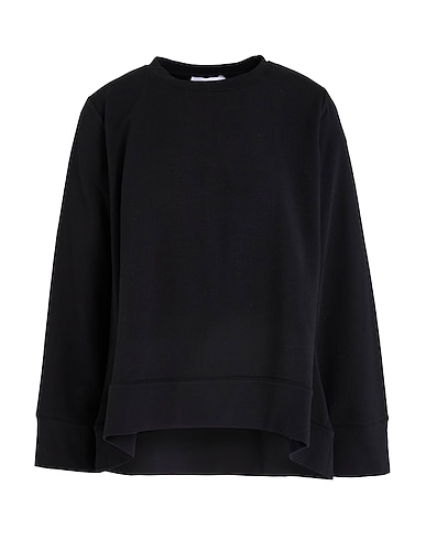 ALPHA STUDIO Sweatshirt Black 95% Cotton, 5% Elastane