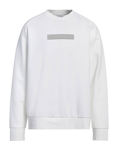 CALVIN KLEIN Sweatshirt White 64% Cotton, 36% Polyester