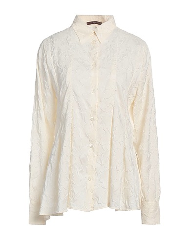 HIGH Solid colour shirts & blouses Ivory 100% Polyester