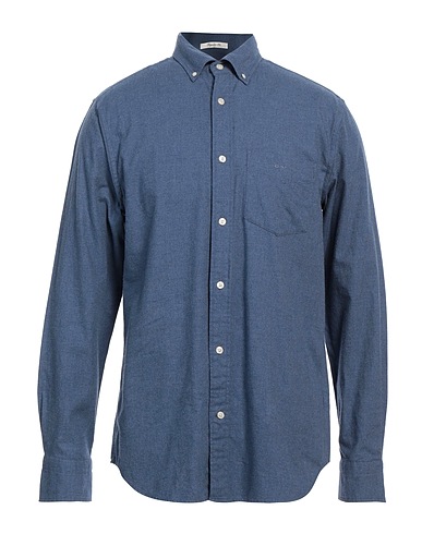 GANT Solid colour shirt Slate blue 100% Cotton