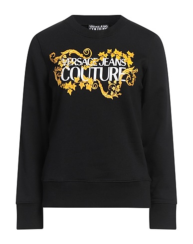 VERSACE JEANS COUTURE Sweatshirt Black 100% Cotton, Elastane