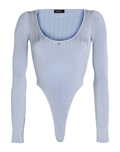 MUGLER TOPWEAR Blu chiaro 88% Viscosa, 11% Elastan, 1% Poliammide
