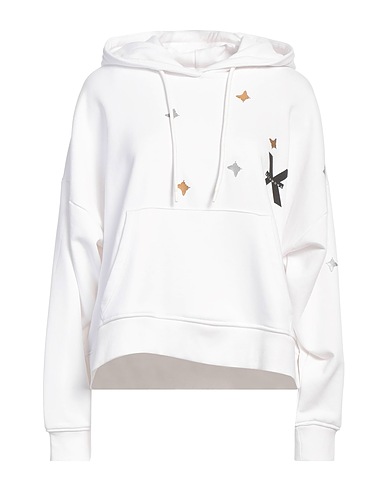 RICHMOND X Hooded track jacket  White 85% Cotton, 15% Polyester