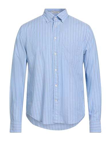 GANT Camicia tinta unita Celeste 100% Cotone