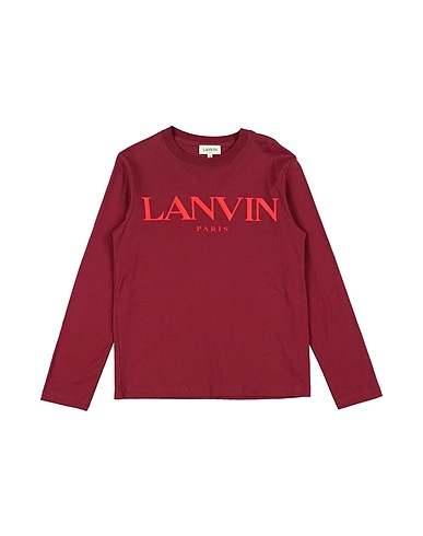 LANVIN T-shirt Burgundy 100% Cotton