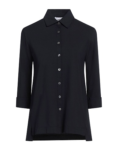 ALPHA STUDIO Solid colour shirts & blouses Midnight blue 98% Cotton, 2% Elastane