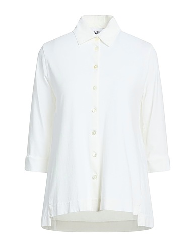 ALPHA STUDIO Однотонные рубашки и блузки Белый 98% Хлопок, 2% Эластан