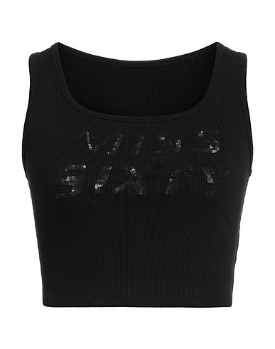 MISS SIXTY Top Black 64% Viscose, 33% Polyamide, 3% Elastane