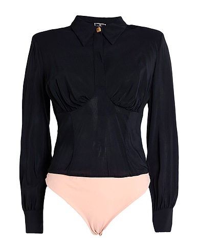 ELISABETTA FRANCHI TOPS & TEES Black 95% Viscose, 5% Elastane