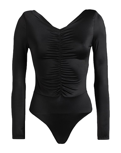 RINASCIMENTO TOPWEAR Black 90% Polyester, 10% Elastane