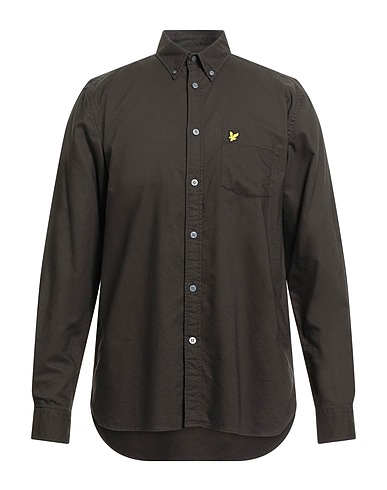LYLE & SCOTT Camicia tinta unita VINTAGE Testa di moro 100% Cotone