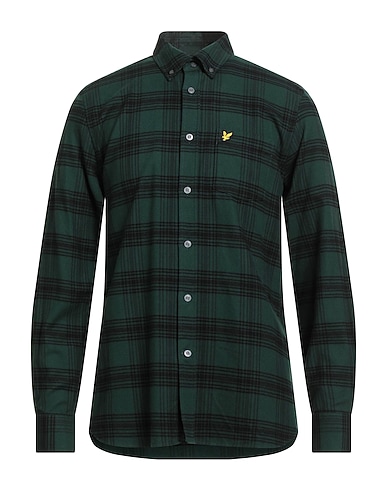 LYLE & SCOTT Camicia a quadri VINTAGE Verde scuro 100% Cotone