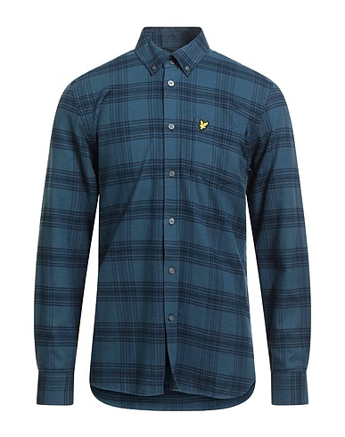 LYLE & SCOTT Checked shirt VINTAGE Deep teal 100% Cotton
