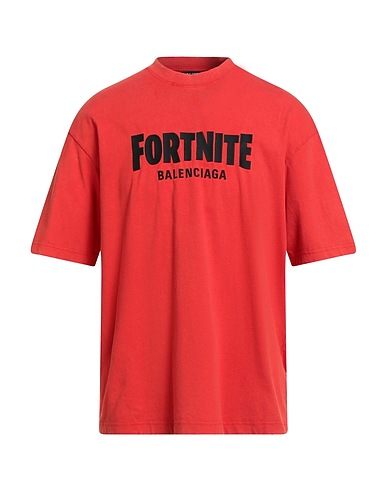 BALENCIAGA T-shirt Red 100% Cotton, Elastane, Polyester