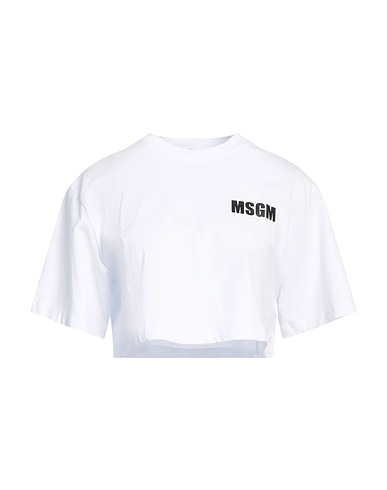 MSGM Crop top White 100% Cotton