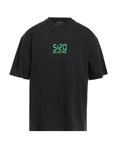 BALENCIAGA T-shirt Charcoal 97% Cotton, 3% Elastane