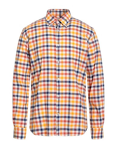 BROOKSFIELD Checked shirt Mandarin 100% Cotton