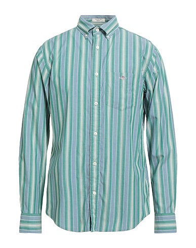 GANT Camicia a righe Verde 100% Cotone
