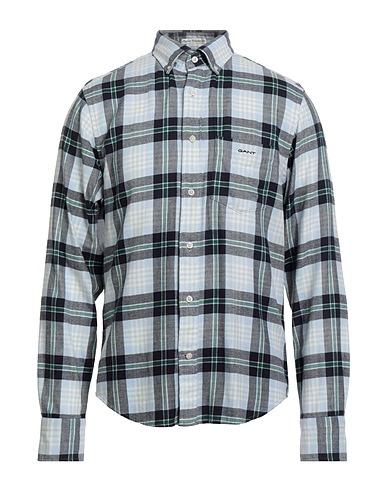 GANT Checked shirt Sky blue 70% Cotton, 30% Recycled cotton