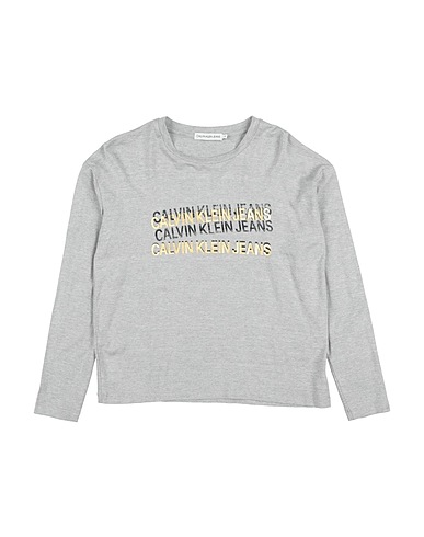 CALVIN KLEIN JEANS T-shirt Grey 95% Viscose, 5% Elastane