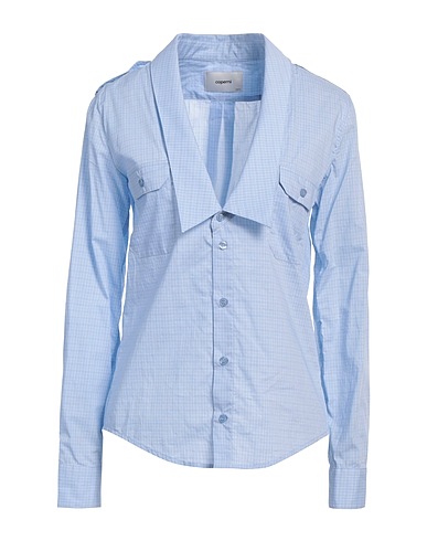 COPERNI Kariertes Hemd Hellblau 100% Baumwolle