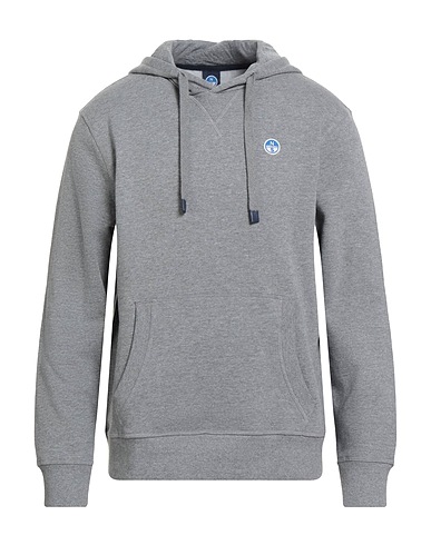 NORTH SAILS Hooded track jacket  Grey 100% Cotton
