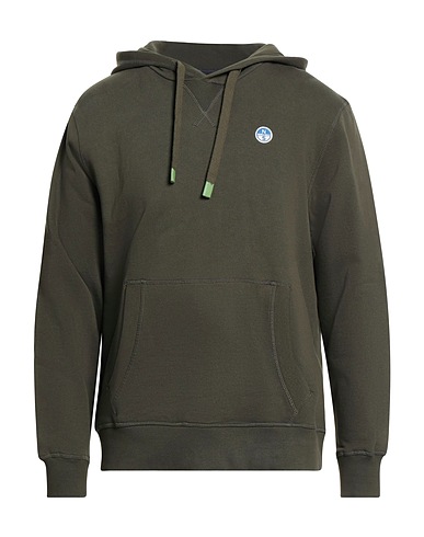 NORTH SAILS Hooded track jacket  Dark green 100% Cotton