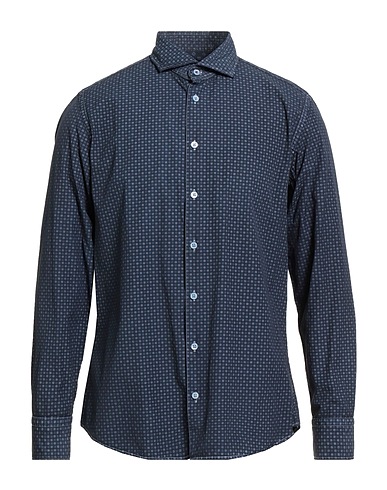 BASTONCINO Camicia fantasia Blu navy 100% Cotone