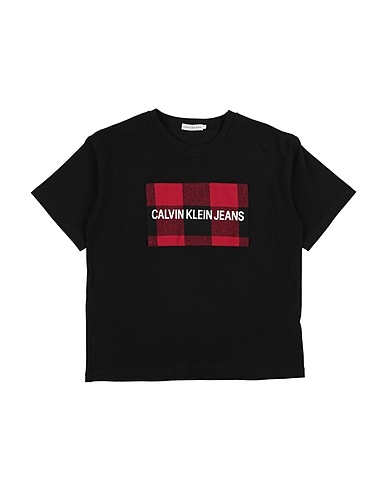 CALVIN KLEIN JEANS Ｔシャツ ブラック コットン 95% / ポリウレタン 5%
