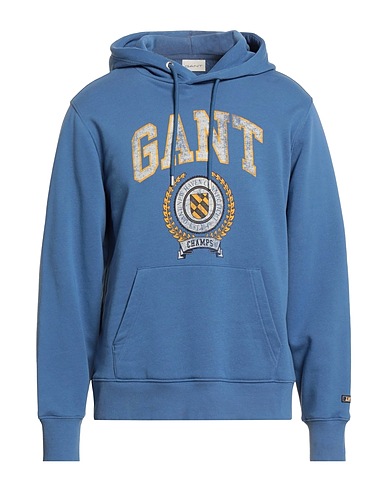 GANT Hooded track jacket  Slate blue 78% Cotton, 22% Polyester, Elastane
