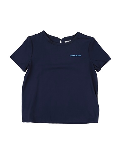 CALVIN KLEIN JEANS T-shirt Navy blue 50% Modal, 50% Cotton, Polyester, Elastane