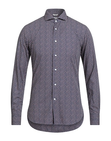 DEL SIENA Patterned shirt Black 100% Cotton