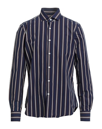SAVILE ROW Striped shirt Midnight blue 100% Cotton