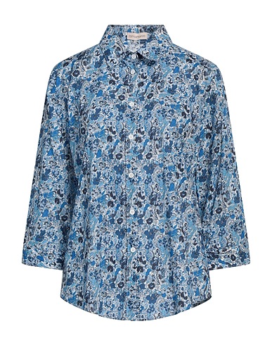 CAMICETTASNOB Floral shirts & blouses Blue 100% Cotton