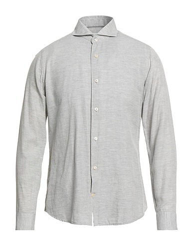 TINTORIA MATTEI 954 Solid colour shirt Light grey 55% Cotton, 45% Viscose