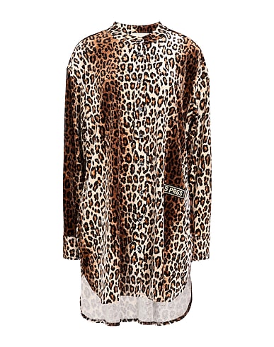 5 PROGRESS Midi dress Brown 92% PES, 8% Elastane