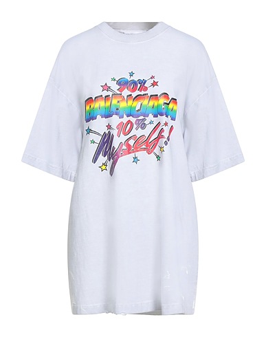 BALENCIAGA T-shirt Light grey 100% Cotton, Elastane
