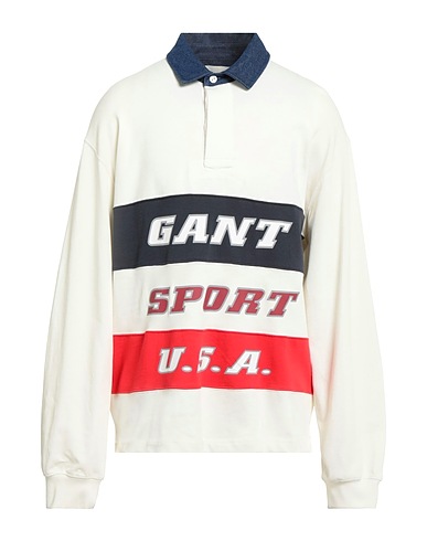 GANT Polo shirt Ivory 100% Cotton, Elastane