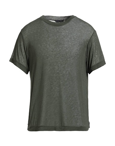 DANIELE FIESOLI T-shirt basique Vert 64% Viscose, 18% Nylon, 10% Cachemire, 8% Élasthanne