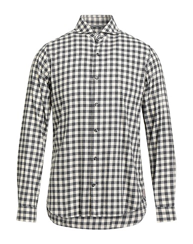 TINTORIA MATTEI 954 Checked shirt Lead 100% Cotton