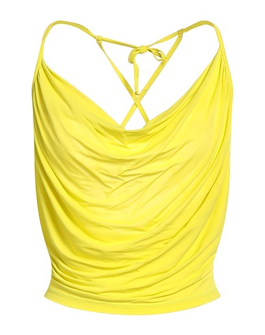 PINKO Top Lime green 92% Viscose, 8% Elastane