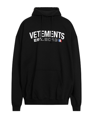 VETEMENTS Sweat-shirt Noir 80% Coton, 20% Polyester