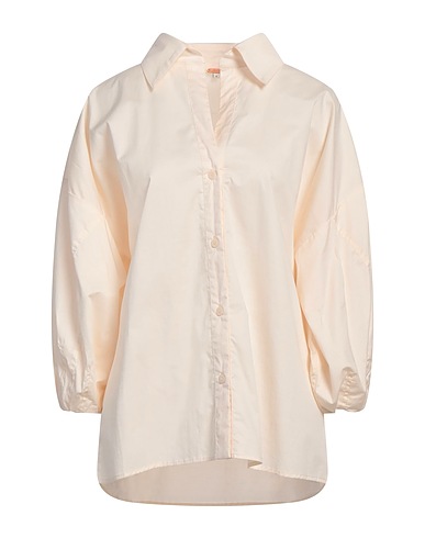 JOHANNA ORTIZ Solid colour shirts & blouses Cream 97% Cotton, 3% Elastane